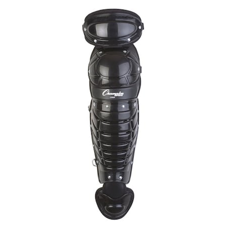 Perfectpitch 14.5 in. Pro Model Double Knee Shinguard, Black PE2824074
